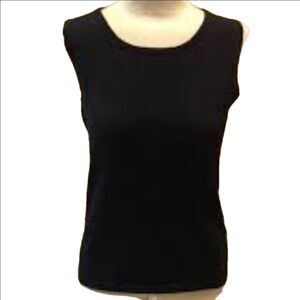 Colette Mordo for Sadimara Women's Sleeveless Heavyweight Knit Black Top EUC